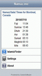 game pic for Namaz.me widget SalatPrayer Times depending on your IP address S60 5th